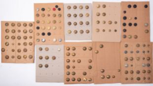 A collection of various British Regimental and Civilian Buttons, including Cheshire regiment,