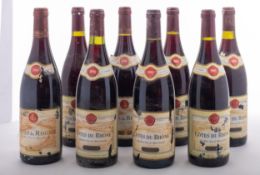 Eight bottles of Cotes Du Rhone Guical 2004.