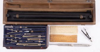 A collection of drawing instruments,