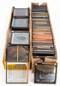 A collection of 3 1/4 inch diapositive lantern slides,