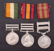 An India and South Africa group of three, comprising of India Medal with Tirah 1897-98,