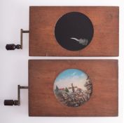 A Magic Lantern rackwork effect slide of pipe/cigar smoke,