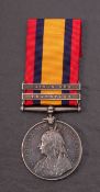 A Queen's South Africa Medal with two clasps, '6797 Pte J.