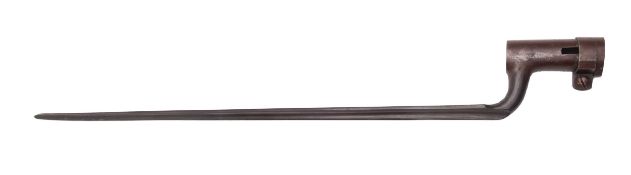 A 19th century French socket bayonet, of traditional form, stamped 'PJ' and numbered '853', 57.