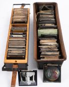 A collection of 3 1/4 inch diapositive lantern slides,