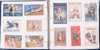 An album of early 20th century theatre postcards approximately 96 together with approximately 96