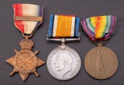 A WWI trio consisting of 1914 Star, War Medal and Victory Medal, 'Lieut.e J.M.