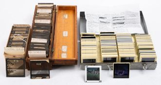 A collection of 3 1/4 inch diapositive lantern slides,