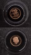 A Royal Mint 2014 quarter sovereign, boxed.