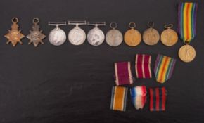 Two WWI trios; '7621 Pte A Sjt J.King Devon.R', and '2426 Pte A.B.King R.1.