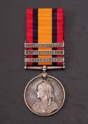 A Queen's South Africa Medal with three clasps, '10273 SHG: & CAR-STH: T.G.
