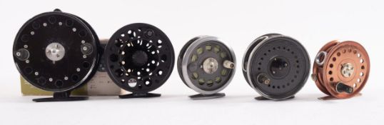 A Redington Surge Disc drag reel-boxed, together with a J.