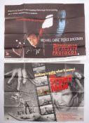 Three UK quad film posters for 'The Fourth Protocol', 'The Stuntman',