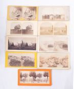A small group of late 19th/early 20th century stereoscope cards,