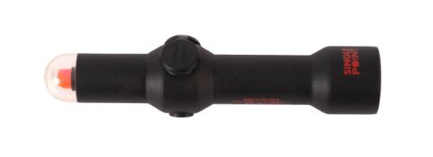 A Single Point red dot sight in original packaging.