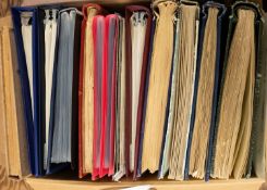 An accumulation of stamps in twelve albums and stockbooks and on leaves with mint and used British