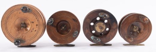 A Pownall's Drag Oilin Patent Scarborough fishing reel, 5 inch, twin composite handles,