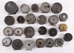 A quantity of fishing reels spare and parts, various makes,