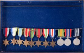 A group of ten various WWII medals, (reproduction Air Crew Europe,
