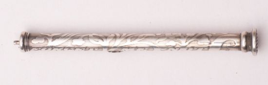 A white metal propelling pencil, maker G.