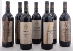 Seven bottles of Sanget De Gruaud Larose 2000. St.Julien.