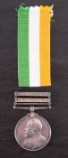A King's South Africa Medal with two clasps,'1066 Pte E.