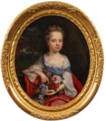 WITHDRAWN LOT Circle of Pierre Mignard II (French,1640-1725) Portrait of a girl,