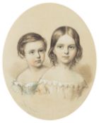 Julian Cedric Brewer (British, 1830-1903) Children of the Walker family Two watercolours Each 25.