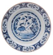 A Bristol delft charger,
