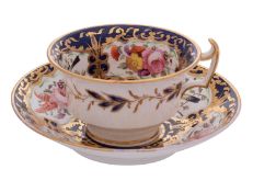 A Coalport teacup and saucer in London shape,