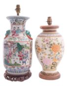 Two decorative table lamps,