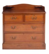 An Edwardian mahogany dressing chest of drawers,