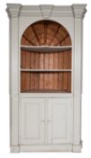 A painted pine corner cabinet in George III style,