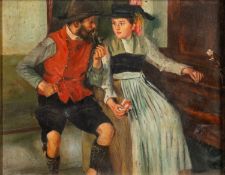 After Élisabeth Vigée Le Brun (French, 1755 - 1842) Portrait of Hubert Robert Oil on board 23.