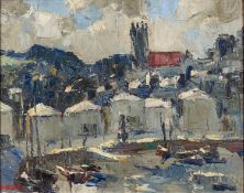 William Ludlow (British,1905 -1970) Noon at Brixham Oil on board 34 x 43.