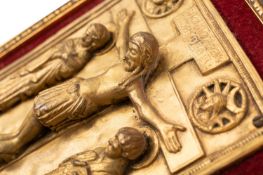 A gilt bronze Missal cover in French Mediaeval style;