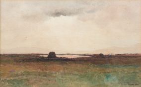 Harold Lawes (British, 1865 - 1940) Dartmoor Watercolour 25 x 37cm Signed, dated 1905,