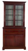 A Victorian mahogany and glazed secretaire bookcase,
