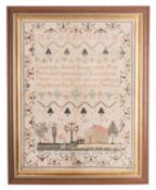 A George III needlework sampler by Maria Eaton 1790,