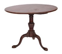 A George III mahogany circular occasional table,