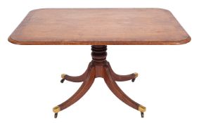 A Regency mahogany and crossbanded breakfast table,