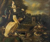 Chinese School, Contemporary Reproduced paintings of peacocks, chicks,