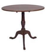 A George II mahogany circular occasional table,