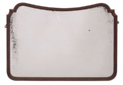 An Edwardian mahogany framed wall mirror,