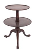 A George II mahogany two-tier dumb waiter,