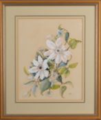 Four still life flower watercolours, eac