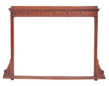 A mahogany framed overmantel mirror in A