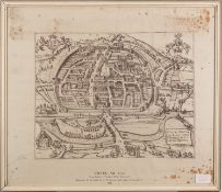 Exeter, A.D. 1750, from Braun's 'Civitat