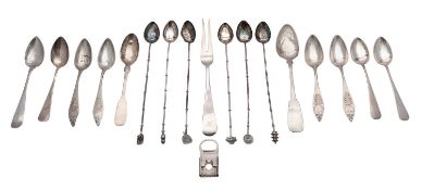 A small group of silver, to include six