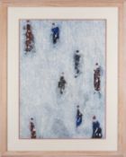 Contemporary School Figures in a blizza